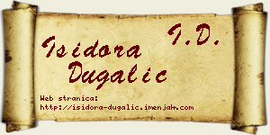 Isidora Dugalić vizit kartica